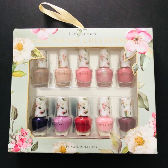 Livegreen Other - LIVEGREEN Boxed Set of 10 Mini Nail Polishes NIB